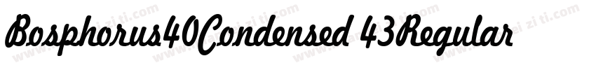 Bosphorus40Condensed 43Regular字体转换